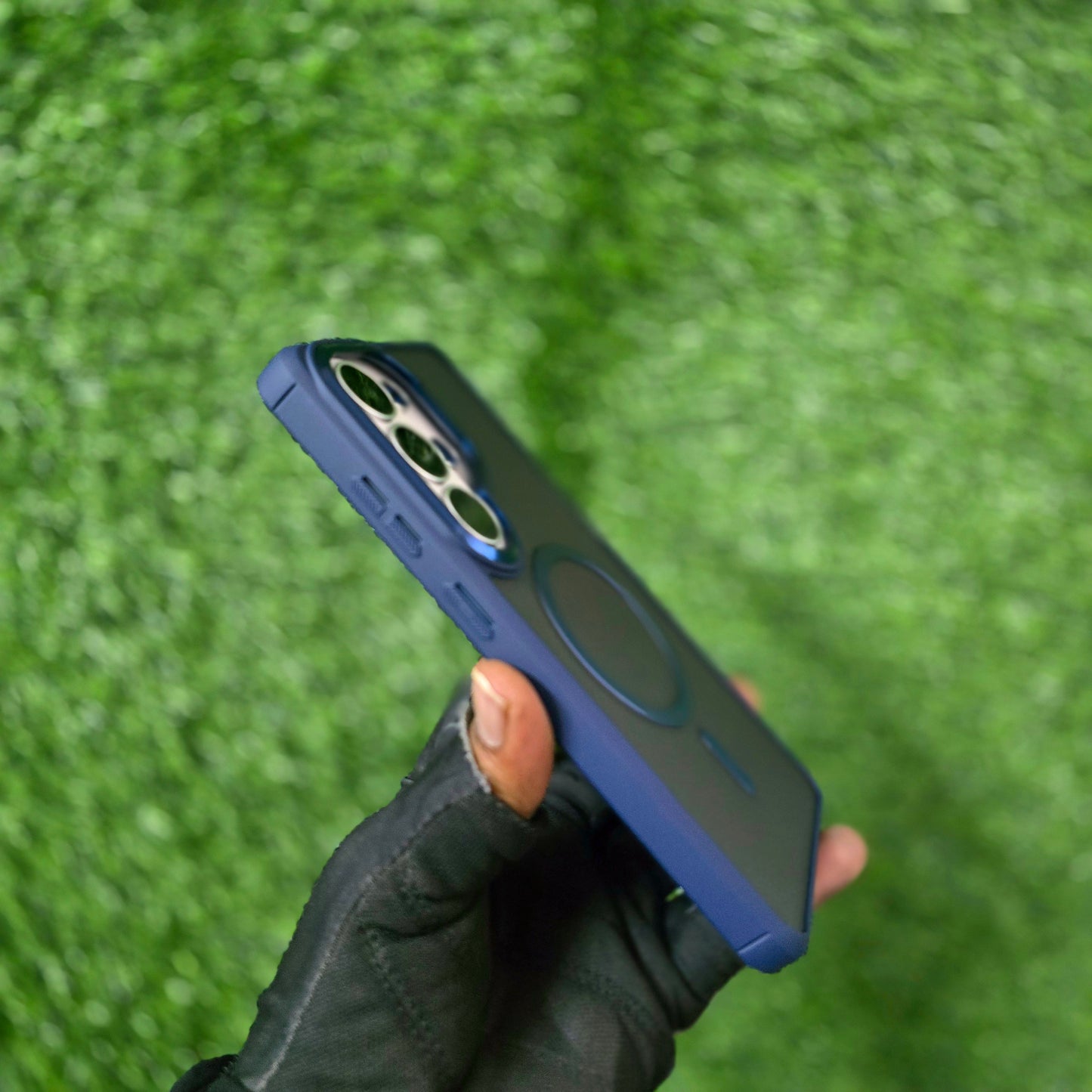 Samsung Galaxy S26 Ultra TPU Hybrid PC Matte Frosted Semi Transparent Smoke Magsafe Case - Blue/Silver