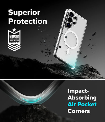 Samsung Galaxy S26 Ultra Crystal Clear Soft TPU Transparent Magsafe Cover with Camera Protection
