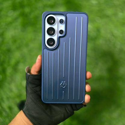 Samsung Galaxy S26 Ultra RIMOWA Minimalist Luxury Luggage Style Case - Blue