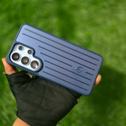 Samsung Galaxy S26 Ultra RIMOWA Minimalist Luxury Luggage Style Case - Blue