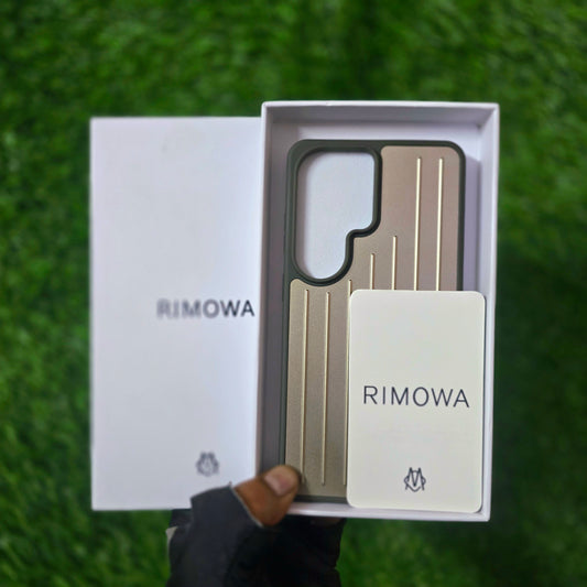 Samsung Galaxy S26 Ultra RIMOWA Minimalist Luxury Luggage Style Case - Champion Gold