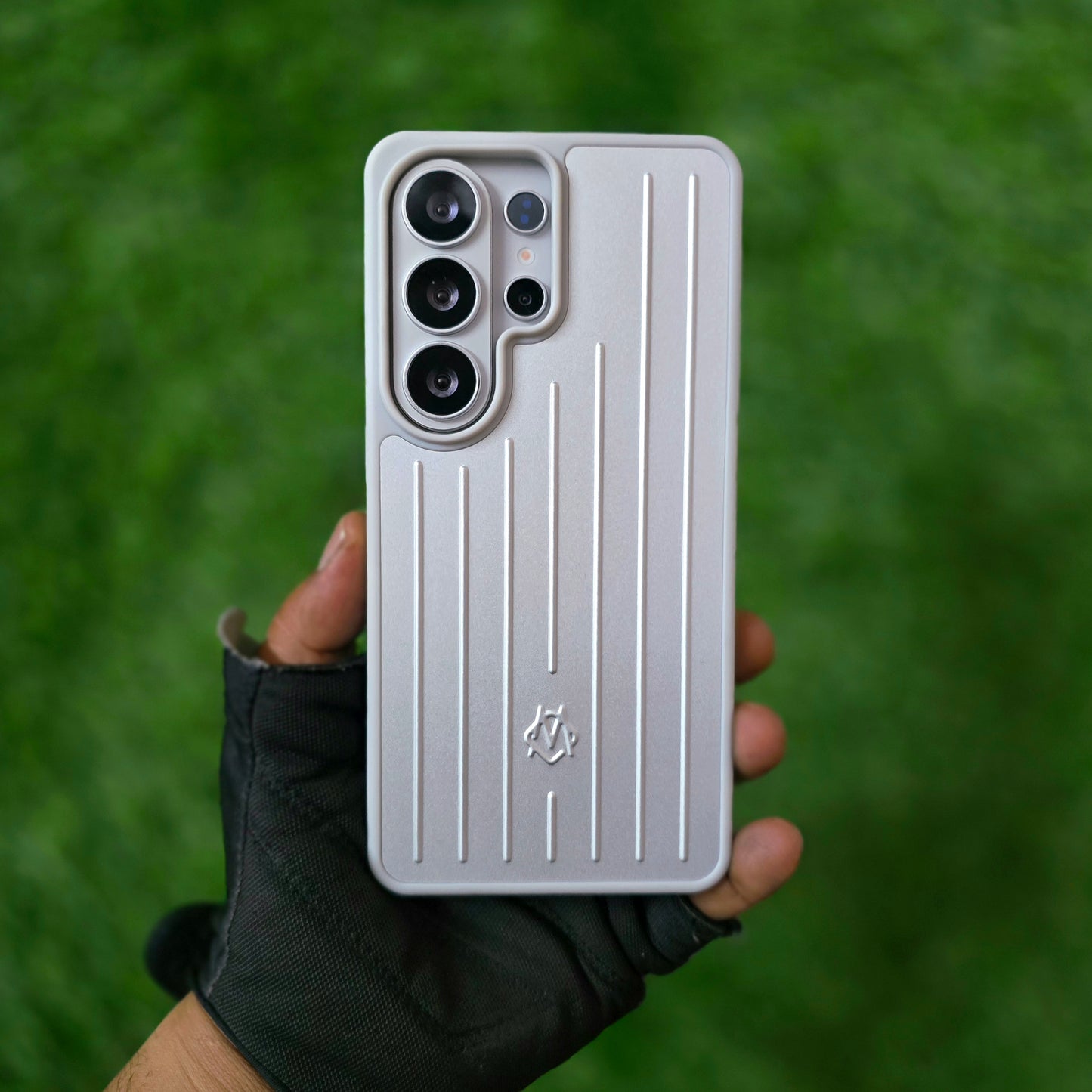 Samsung Galaxy S26 Ultra RIMOWA Minimalist Luxury Luggage Style Case - White