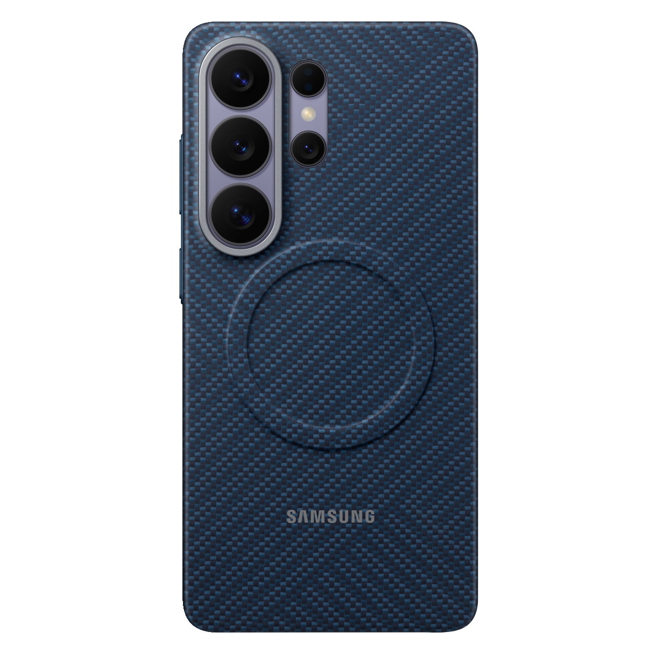 Samsung Galaxy S26 Ultra Carbon Fiber Case, Hard PC Carbon Cover with Magsafe - Blue