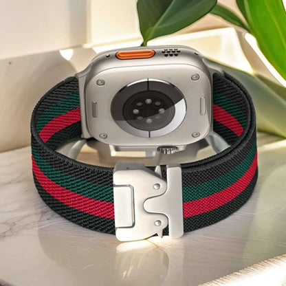Alpine Nylon Loop iWatch Strap for iWatch Band for (42-44-45-46-49 MM) - Black
