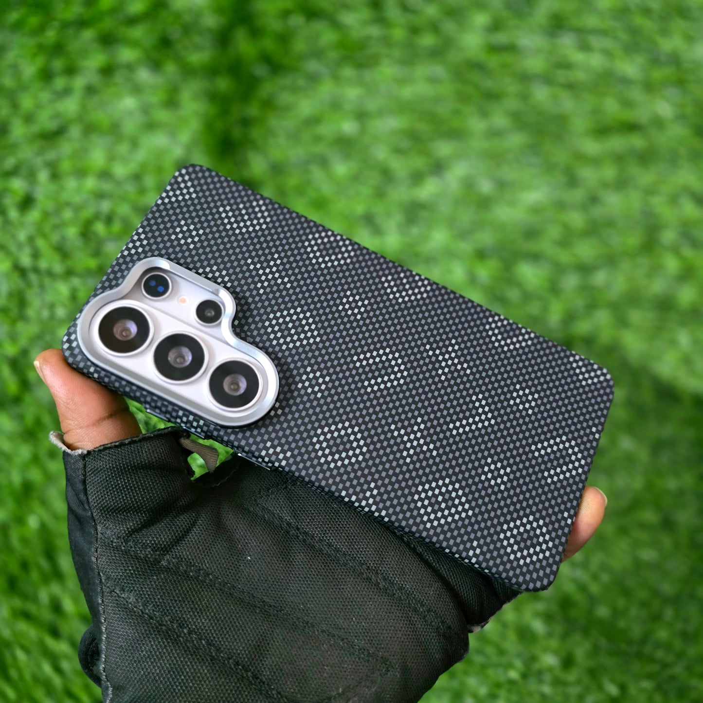 Samsung Galaxy S26 Ultra Carbon Fiber Case, Hard PC Carbon Texture Cover with Magsafe - Black