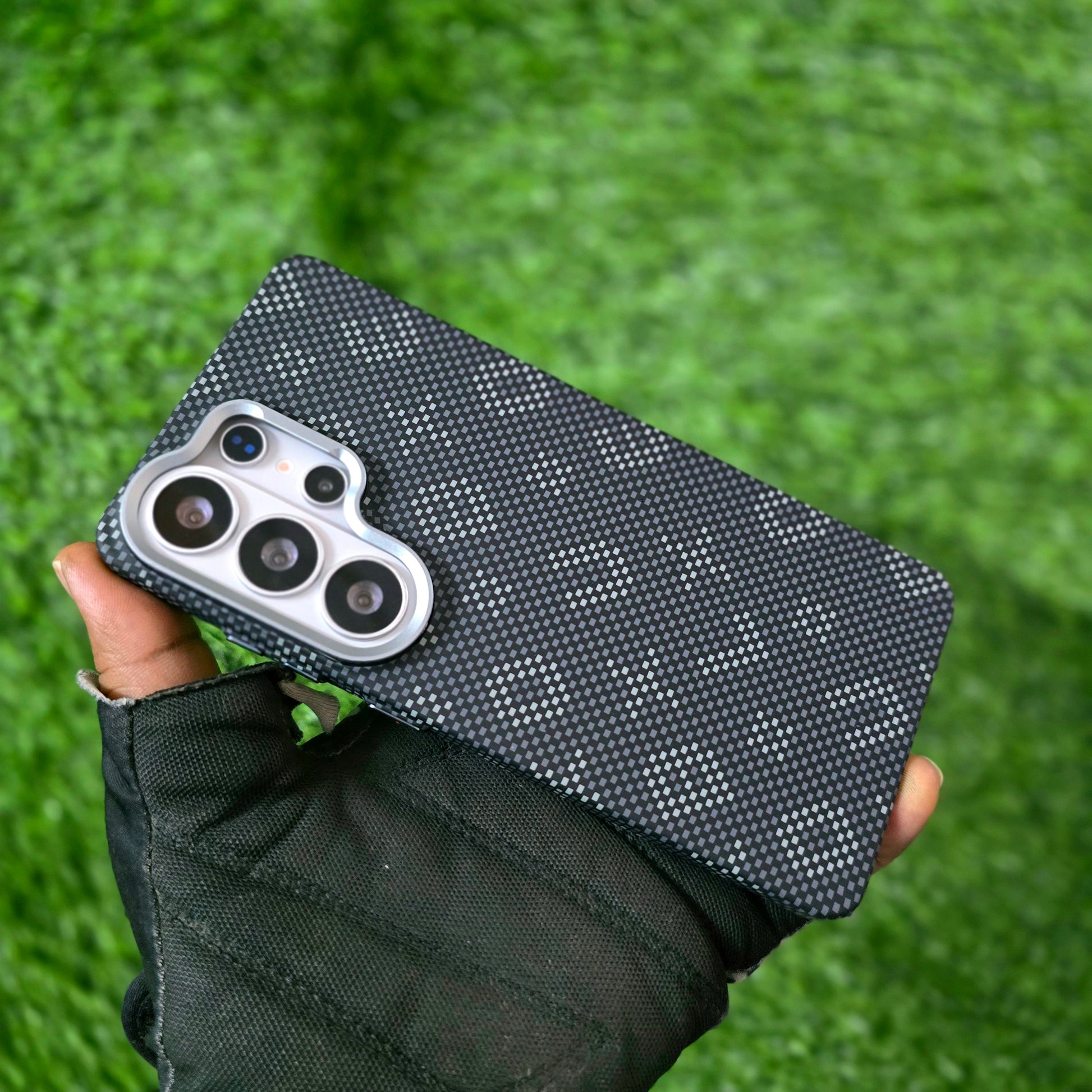 Samsung Galaxy S26 Ultra Carbon Fiber Case, Hard PC Carbon Texture Cover with Magsafe - Black