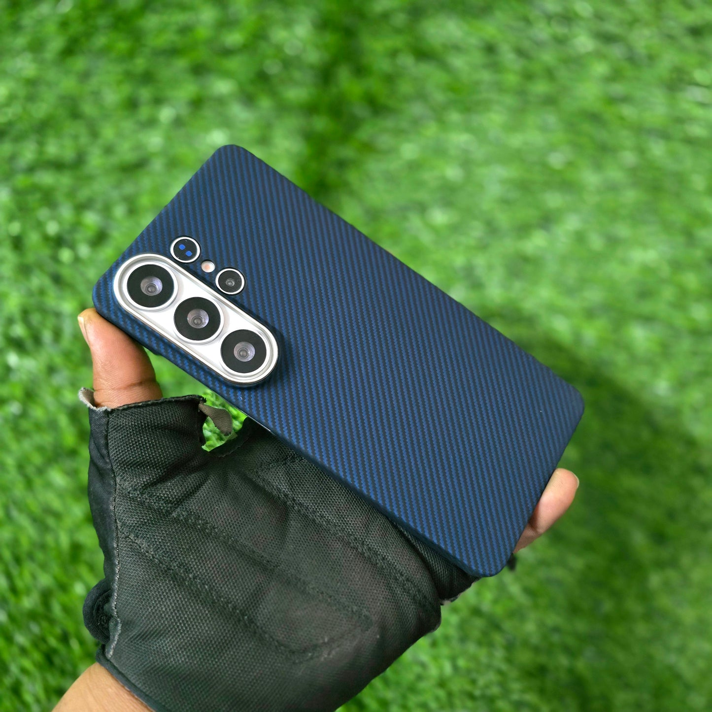 Samsung Galaxy S26 Ultra Carbon Case, SLIVA Brand 600D Real Carbon Fiber Kevlar Cover with Magsafe - Blue