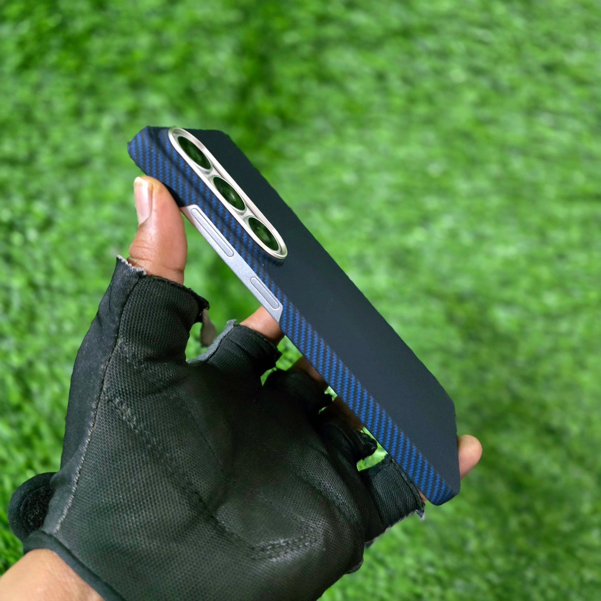 Samsung Galaxy S26 Ultra Carbon Case, SLIVA Brand 600D Real Carbon Fiber Kevlar Cover with Magsafe - Blue