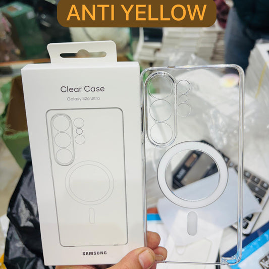 Samsung Galaxy S26 Ultra Original Anti-Yellowing Crystal Clear Hard Case with N52 Magnetic Magsafe