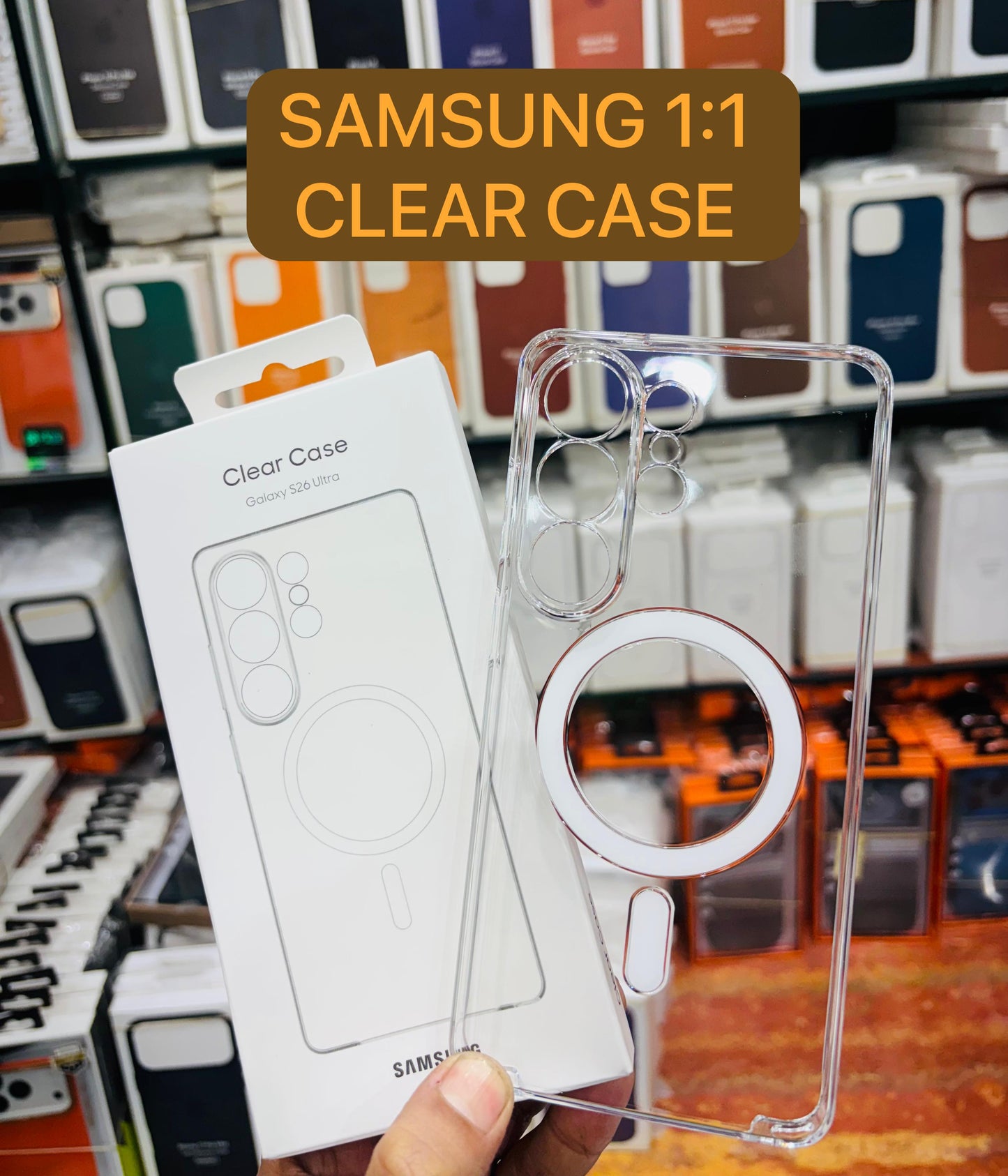 Samsung Galaxy S26 Ultra Original Anti-Yellowing Crystal Clear Hard Case with N52 Magnetic Magsafe