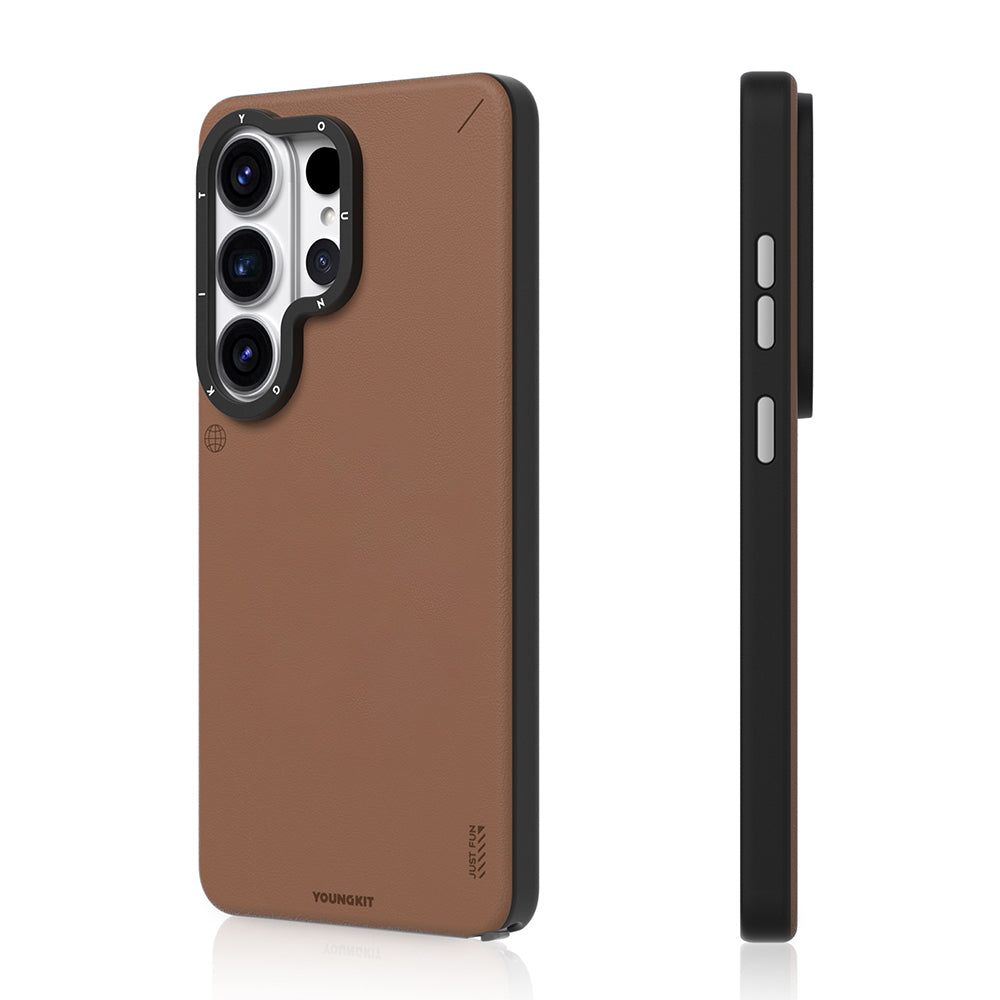 Samsung Galaxy S26 Ultra Youngkit Leather Case, Matte Leather Finish Youngkit Tech Leather with Magsafe