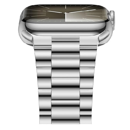 Sports Wrist Strap Stainless Steel Metal Band iWatch Strap for (42-44-45-46-49 MM) - Silver
