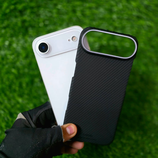 iPhone 17 Air 0.8mm Ultra Slim X-LEVEL Carbon Fiber Magnetic Cover - Black