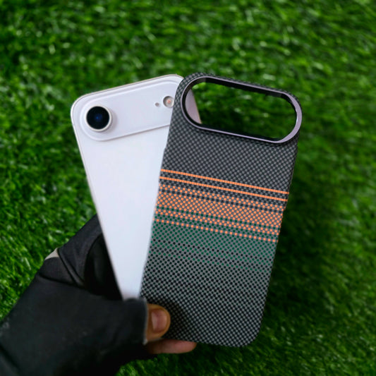 iPhone 17 Air Aramid Carbon Fiber Texture 0.8mm Thin Cover with Magsafe - Green