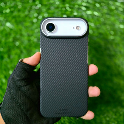 iPhone 17 Air 0.8mm Ultra Slim X-LEVEL Carbon Fiber Magnetic Cover - Black