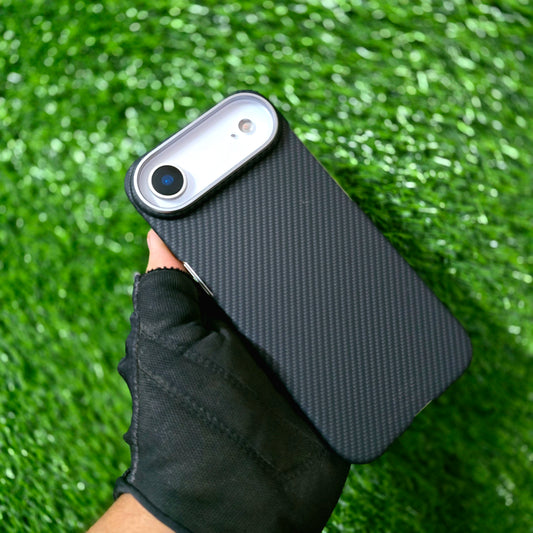 iPhone 17 Air 0.8mm Ultra Slim X-LEVEL Carbon Fiber Magnetic Cover - Black
