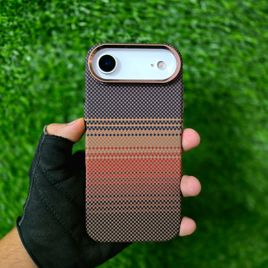 iPhone 17 Air Aramid Carbon Fiber Texture 0.8mm Thin Cover with Magsafe - Sunset