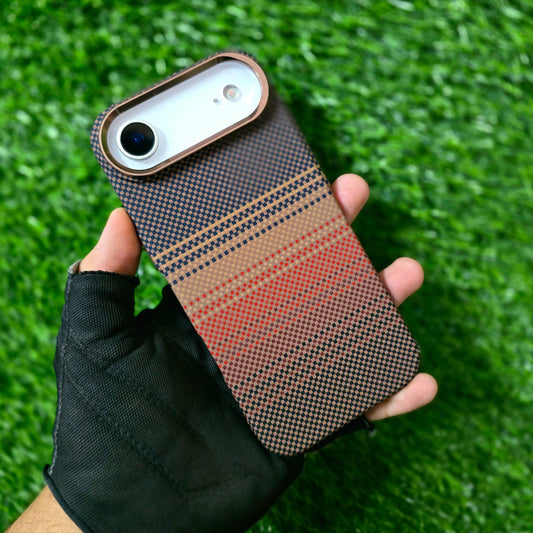 iPhone 17 Air Aramid Carbon Fiber Texture 0.8mm Thin Cover with Magsafe - Sunset