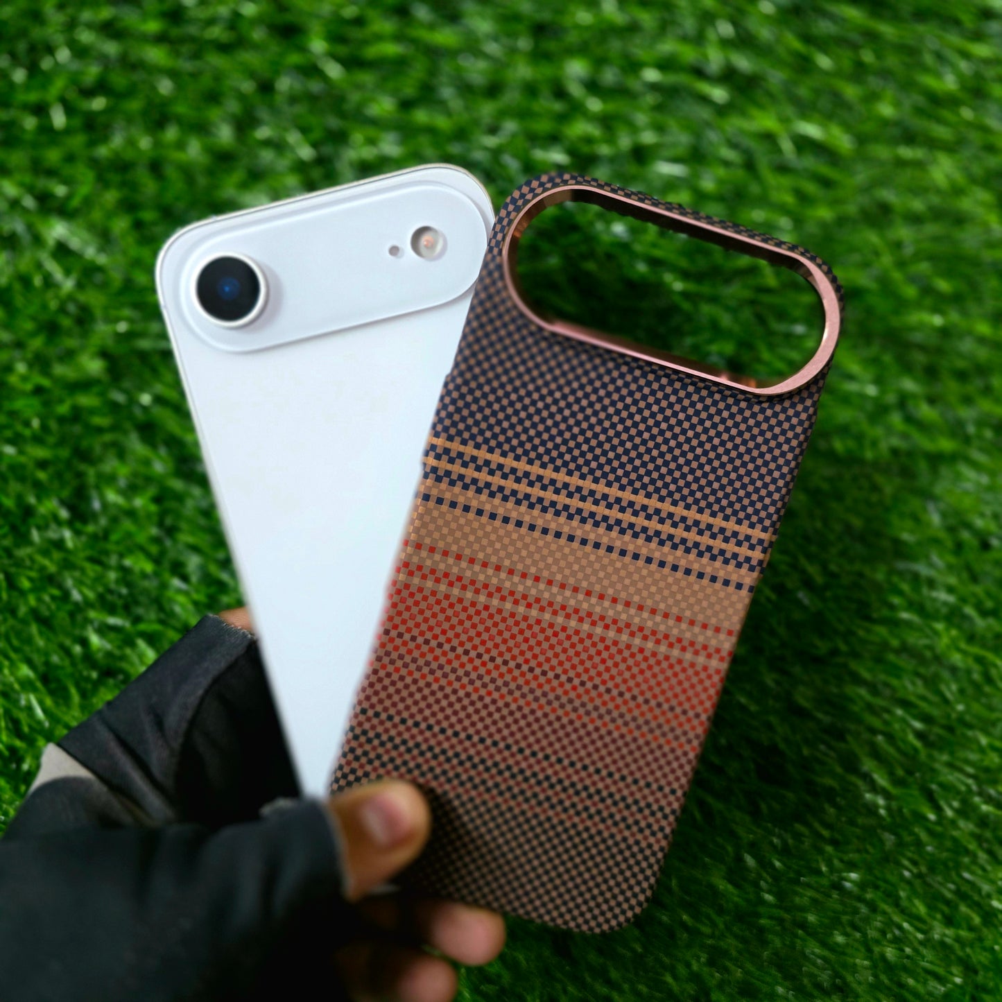 iPhone 17 Air Aramid Carbon Fiber Texture 0.8mm Thin Cover with Magsafe - Sunset