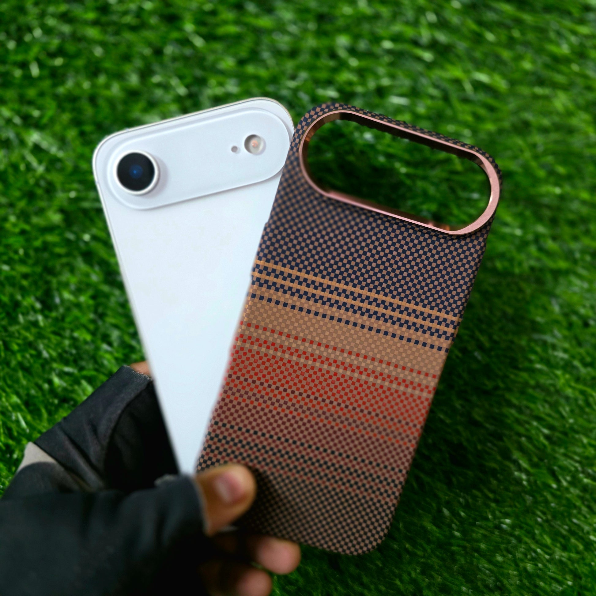 iPhone 17 Air Aramid Carbon Fiber Texture 0.8mm Thin Cover with Magsafe - Sunset