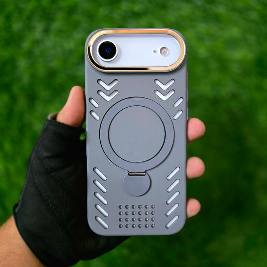 iPhone 17 Air Heat Dispense Cover 360° Rotatable Stand with Magsafe - Grey