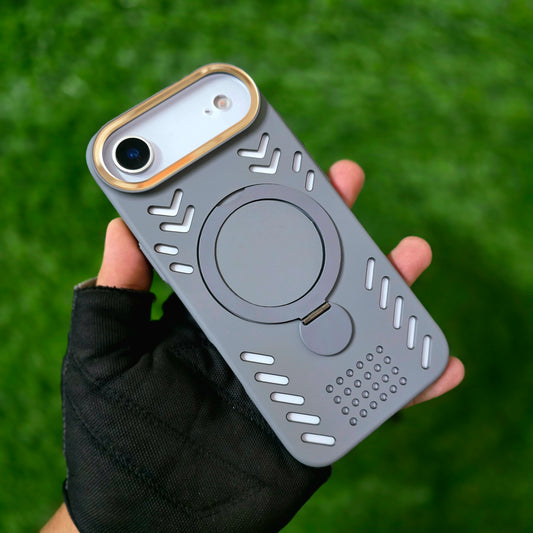 iPhone 17 Air Heat Dispense Cover 360° Rotatable Stand with Magsafe - Grey