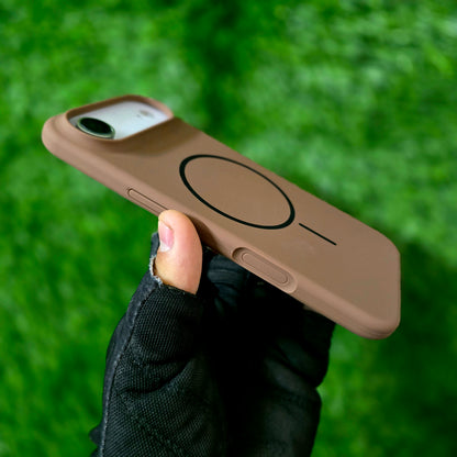 iPhone 17 Air Liquid Silicone Magsafe Case Skin Feel - Brown