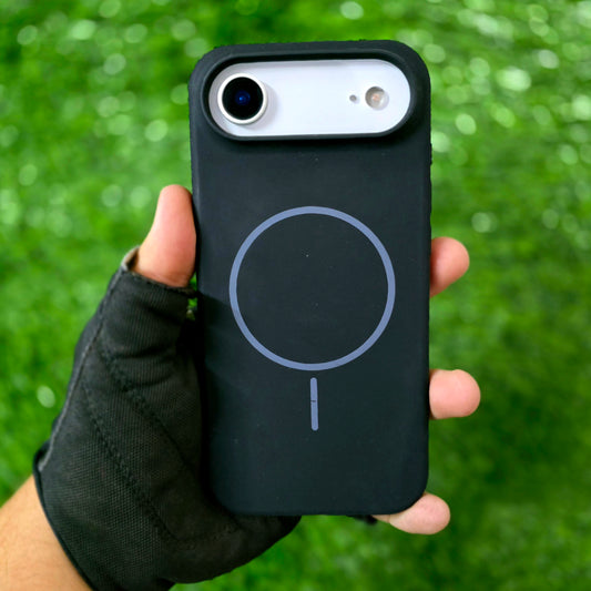 iPhone 17 Air Liquid Silicone Magsafe Case Skin Feel - Black