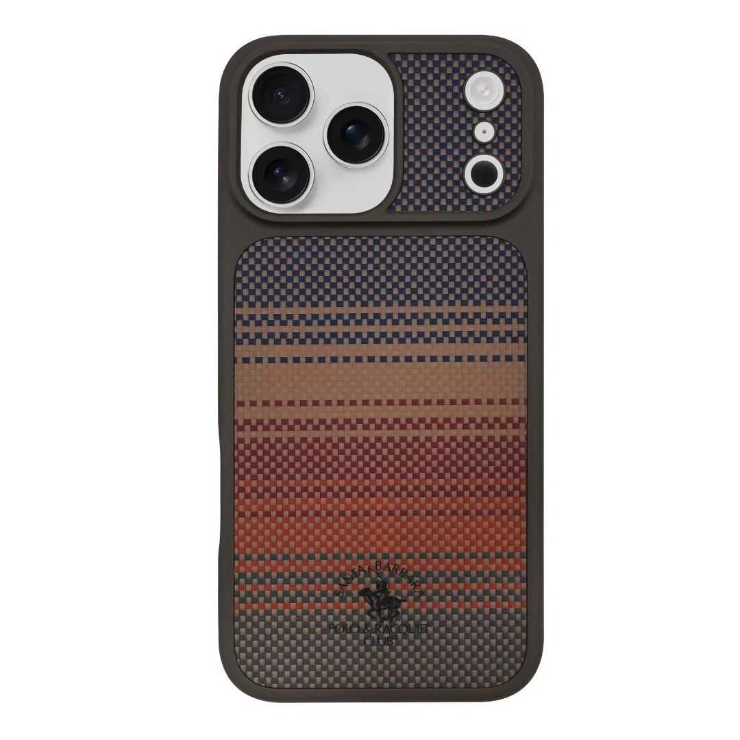 iPhone 17 Pro Max Carbon Fiber Series Original Santa Barbara Polo Club KYLE Series Case with Magsafe - Sunset
