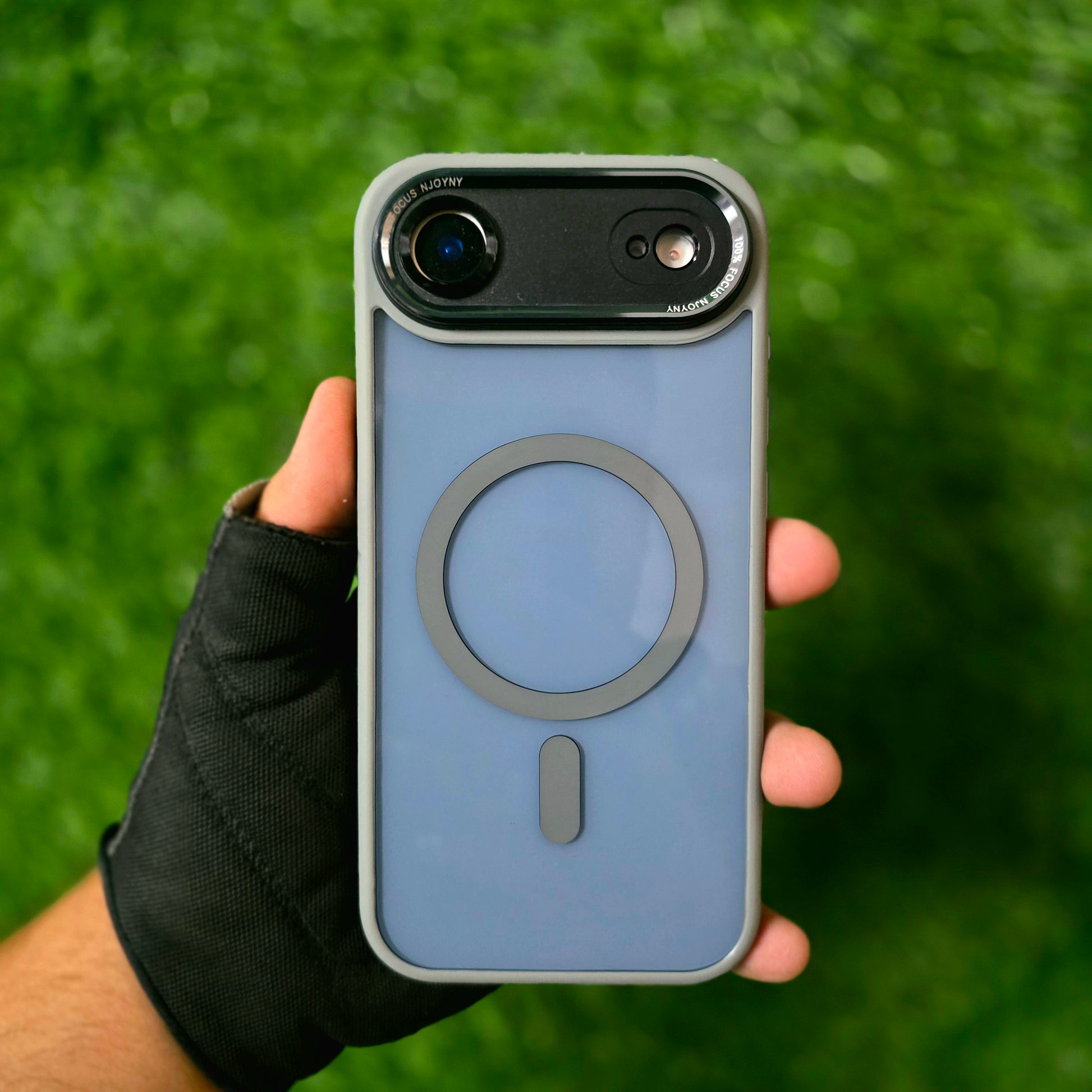 iPhone 17 Air Semi-Transparent Anti-Drop Back Cover with Camera Protection Magsafe - Grey