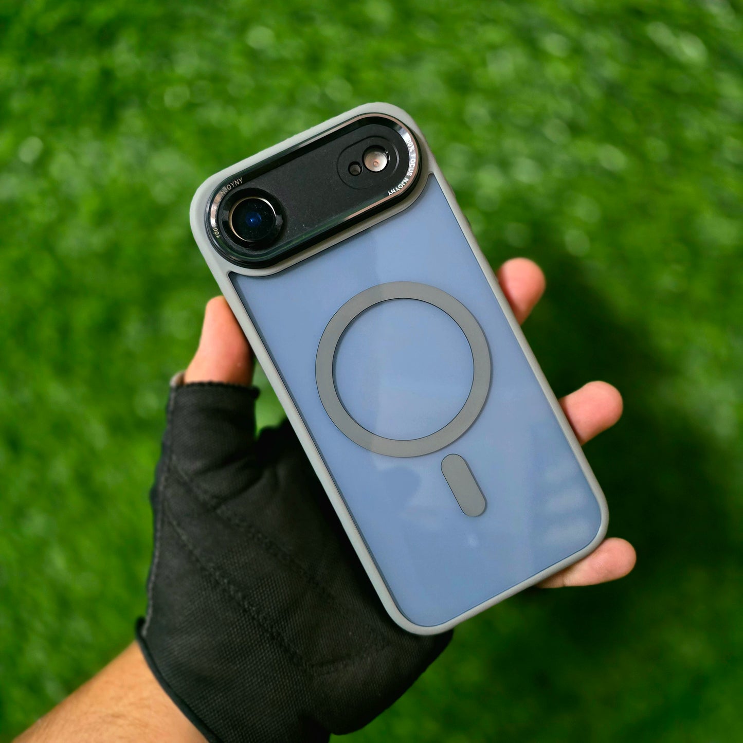 iPhone 17 Air Semi-Transparent Anti-Drop Back Cover with Camera Protection Magsafe - Grey