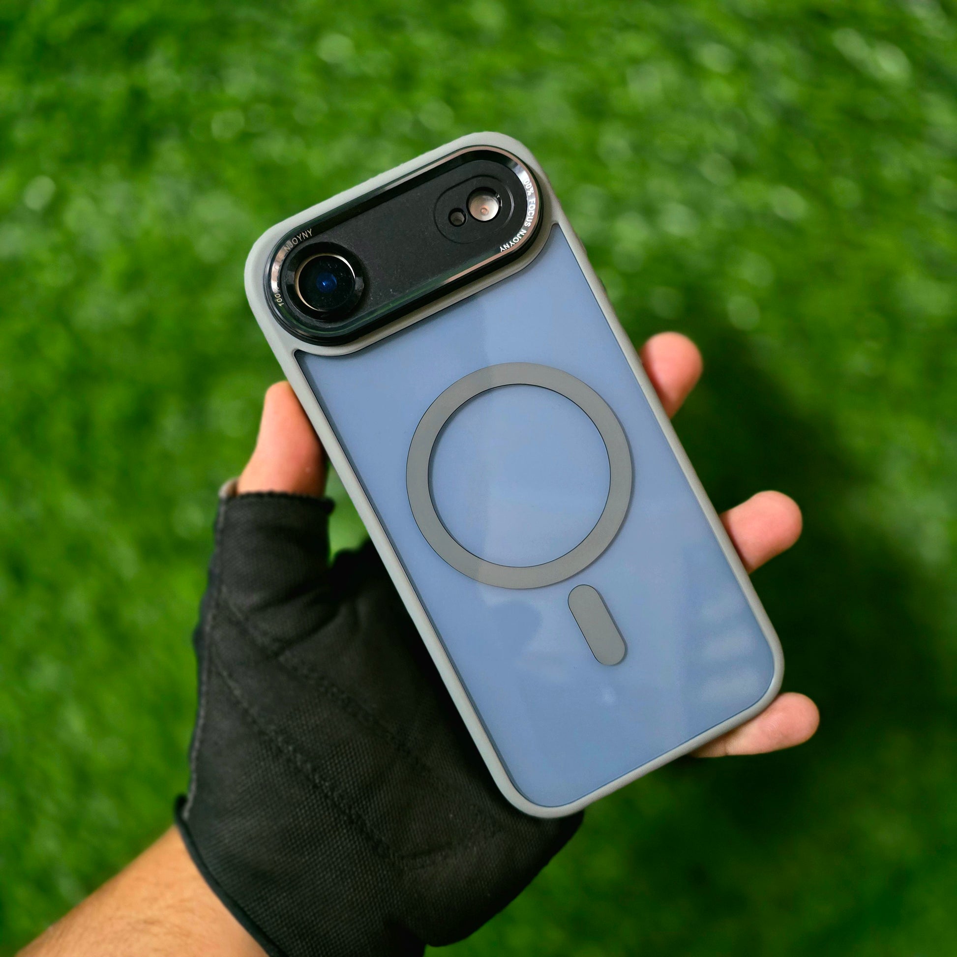 iPhone 17 Air Semi-Transparent Anti-Drop Back Cover with Camera Protection Magsafe - Grey