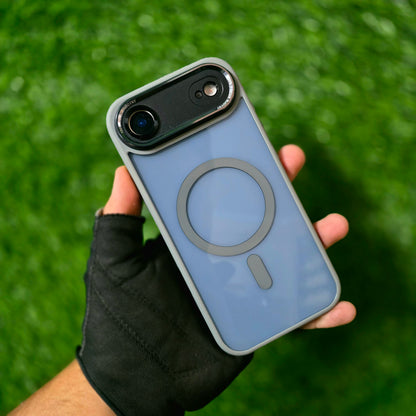 iPhone 17 Air Semi-Transparent Anti-Drop Back Cover with Camera Protection Magsafe - Grey