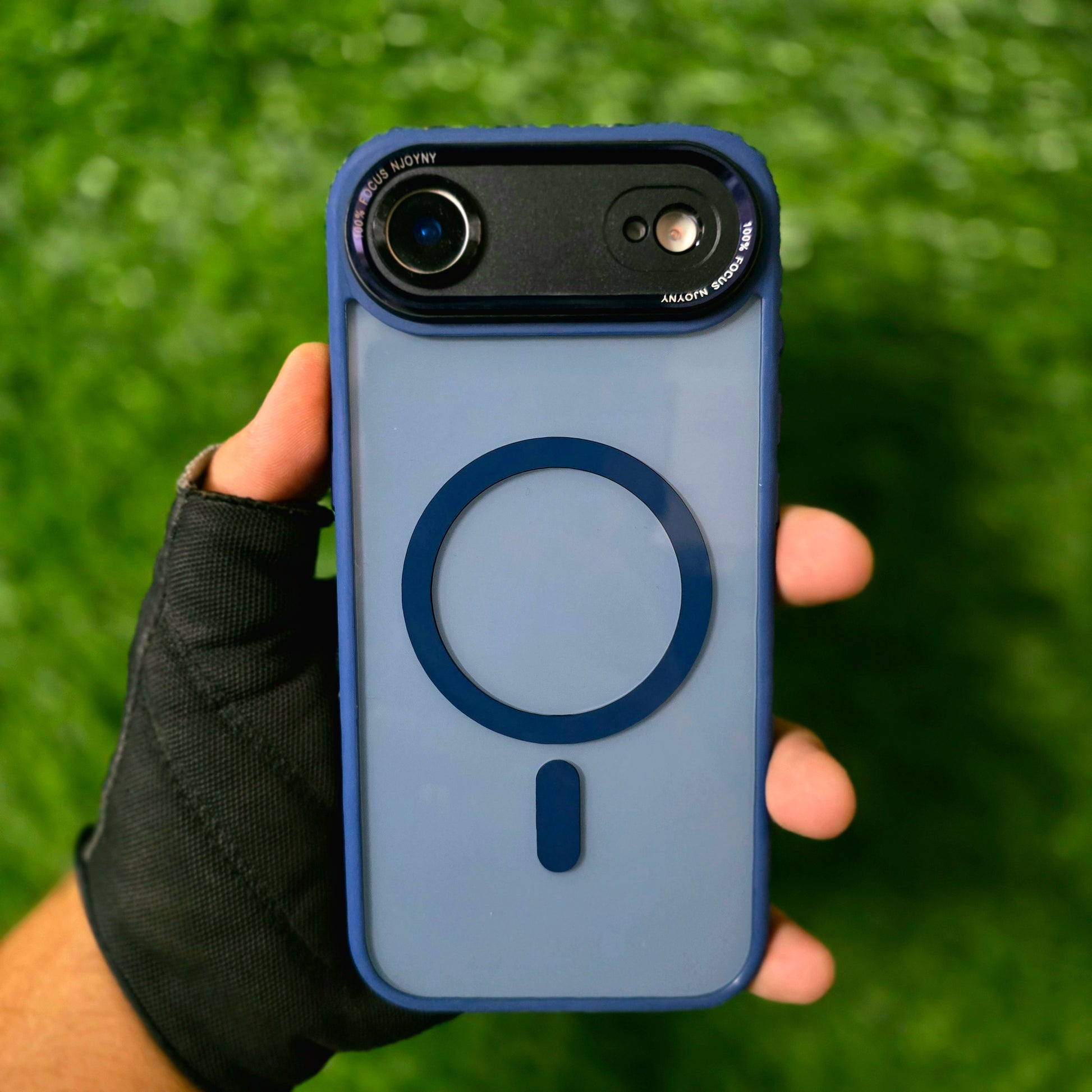 iPhone 17 Air Semi-Transparent Anti-Drop Back Cover with Camera Protection Magsafe - blue