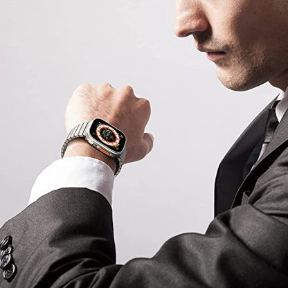 Stainless Steel Metal Band iWatch Strap for (42-44-45-46-49 MM) - Titanium