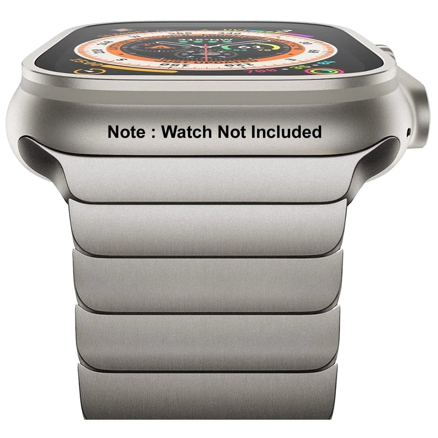 Stainless Steel Metal Band iWatch Strap for (42-44-45-46-49 MM) - Titanium