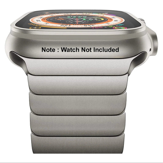 Stainless Steel Metal Band iWatch Strap for (42-44-45-46-49 MM) - Titanium