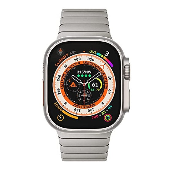 Stainless Steel Metal Band iWatch Strap for (42-44-45-46-49 MM) - Titanium