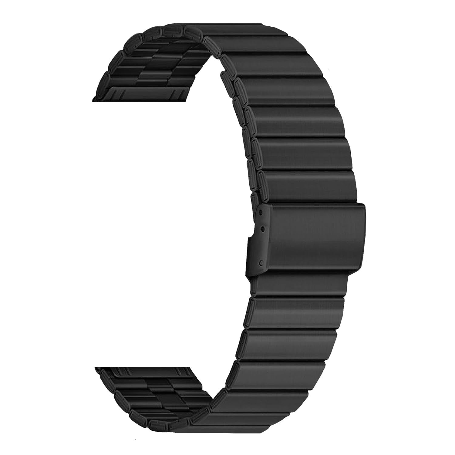 Sports Wrist Strap Stainless Steel Metal Band iWatch Strap for (42-44-45-46-49 MM) - Black