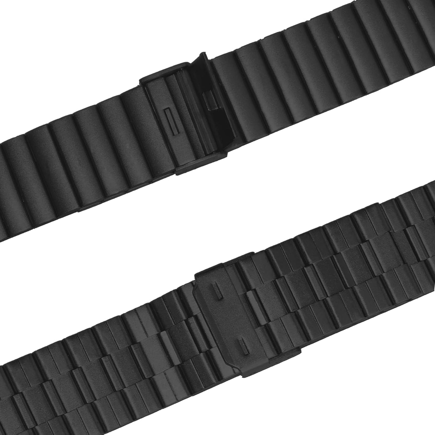 Sports Wrist Strap Stainless Steel Metal Band iWatch Strap for (42-44-45-46-49 MM) - Black