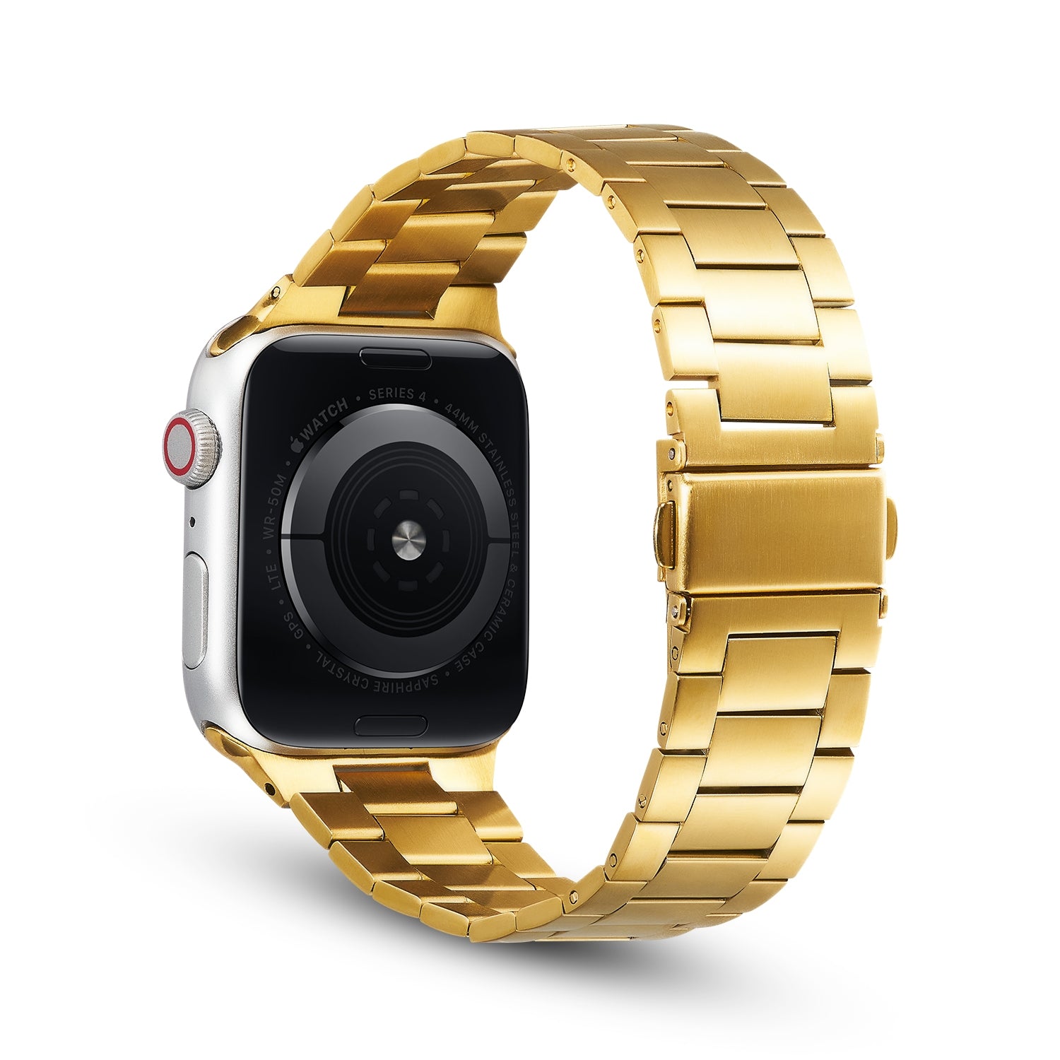 Sports Wrist Strap Stainless Steel Metal Band iWatch Strap for (42-44-45-46-49 MM) - Gold