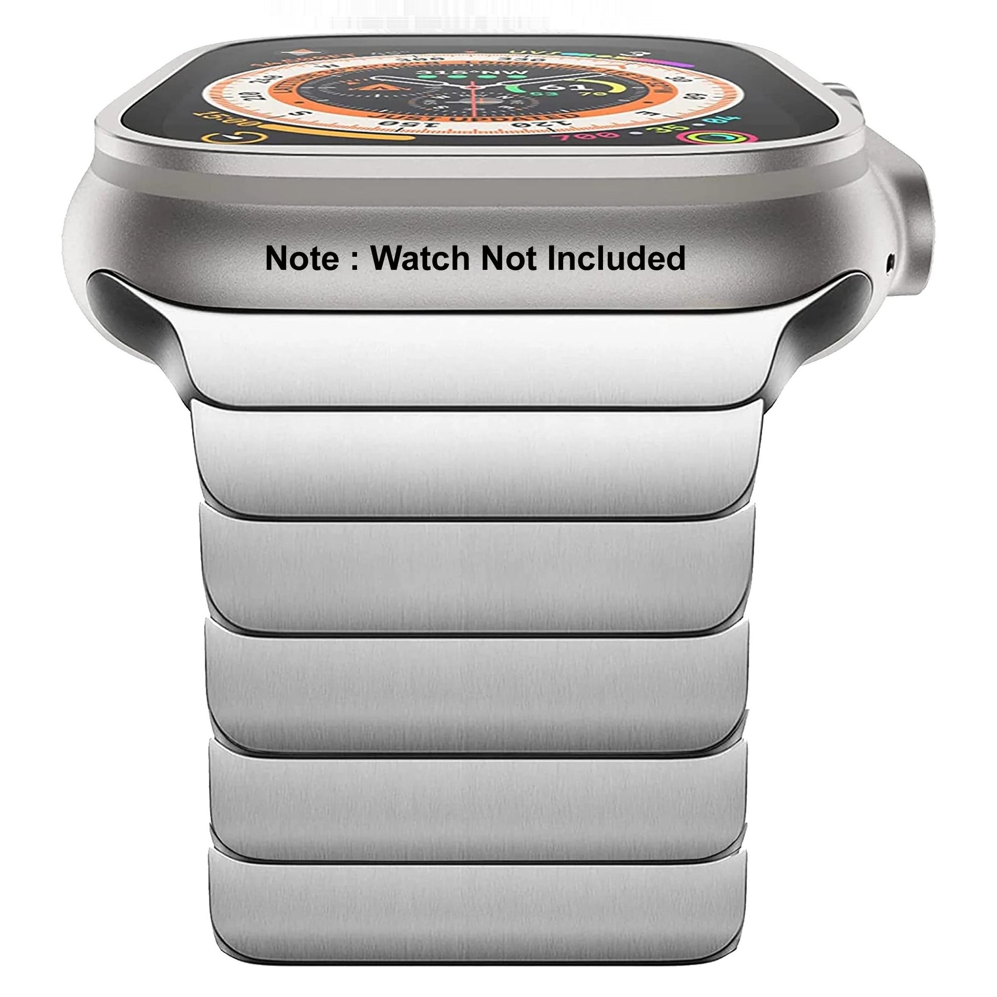 Stainless Steel Metal Band iWatch Strap for (42-44-45-46-49 MM) - Silver