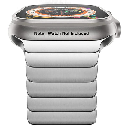 Stainless Steel Metal Band iWatch Strap for (42-44-45-46-49 MM) - Silver
