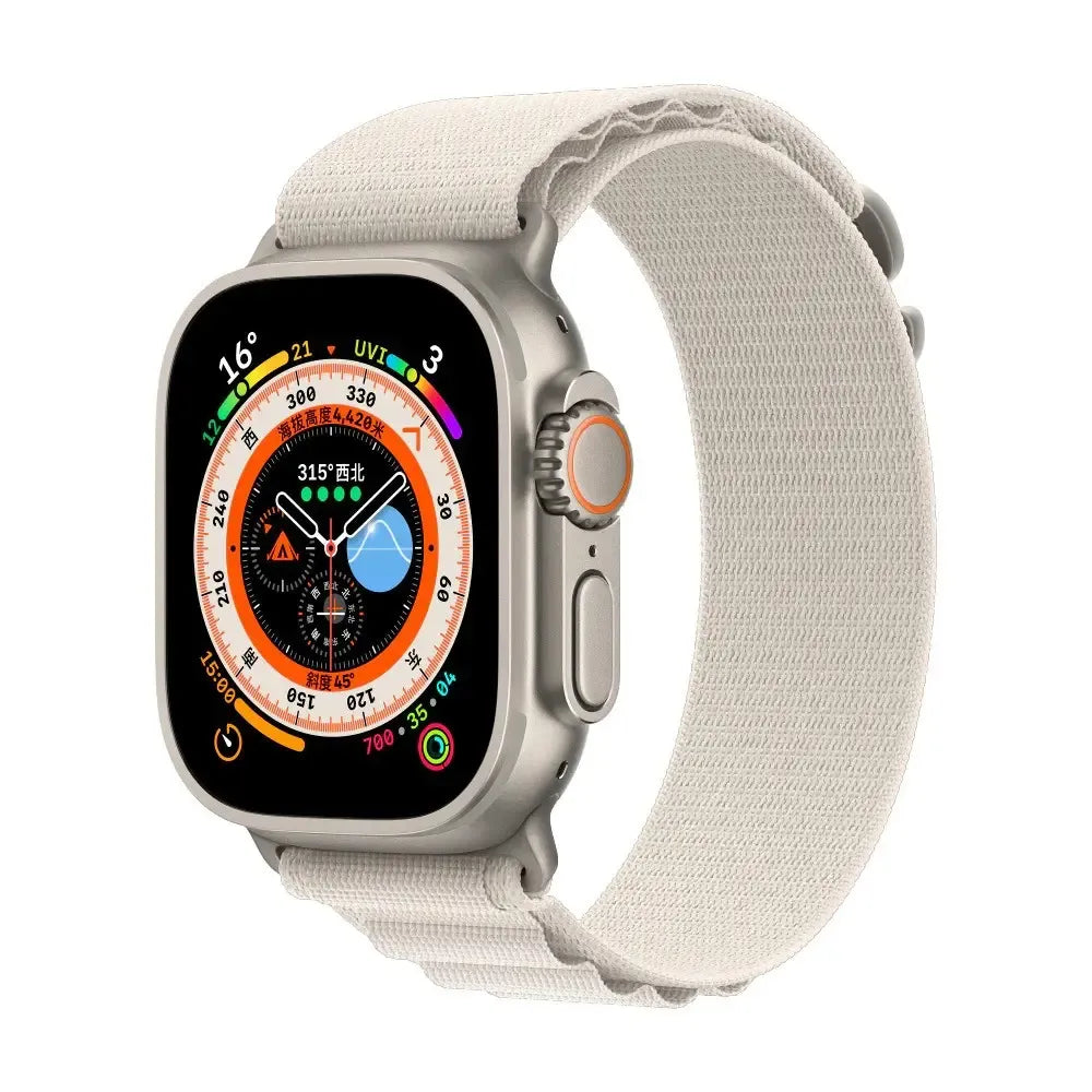 Alpine Nylon Loop iWatch Strap for iWatch Band for (42-44-45-46-49 MM) - Titanium
