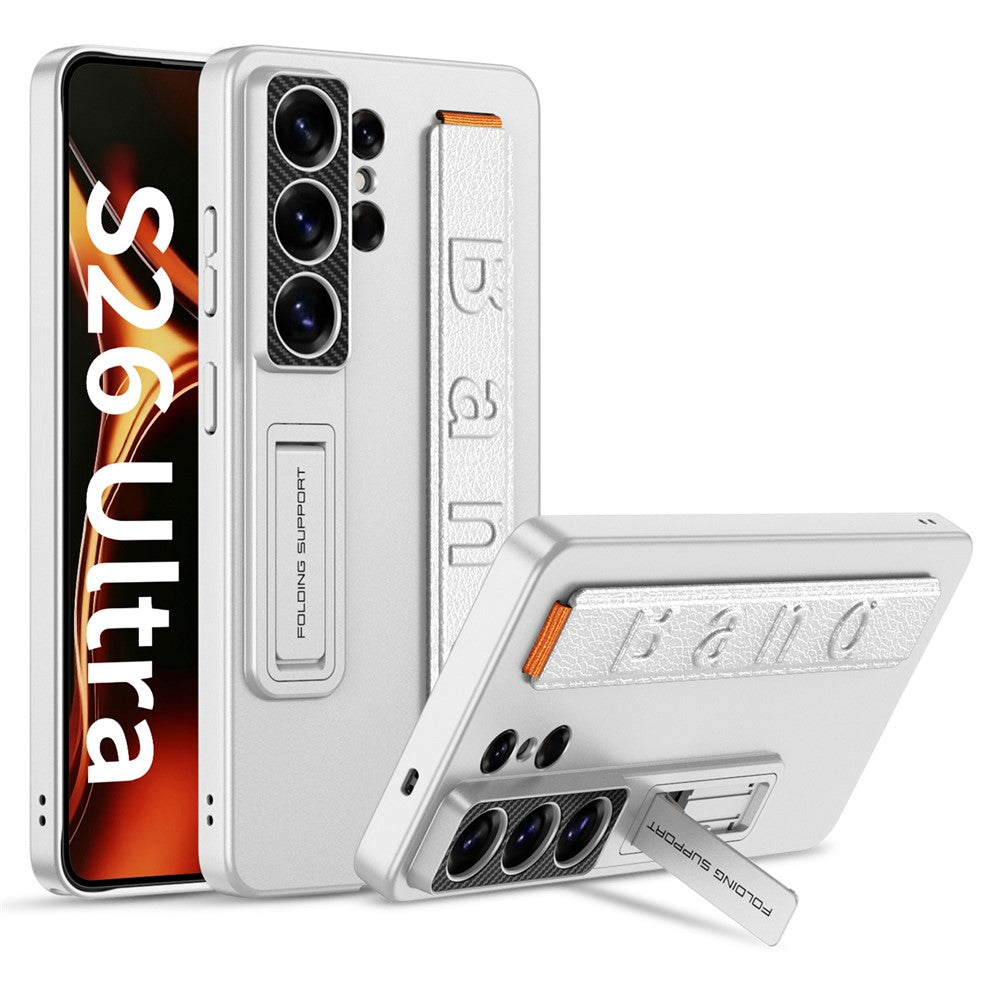 Samsung Galaxy S26 Ultra GKk Cover, Hard PC + TPU Kickstand Cover with Wrist Strap (5 Colors)