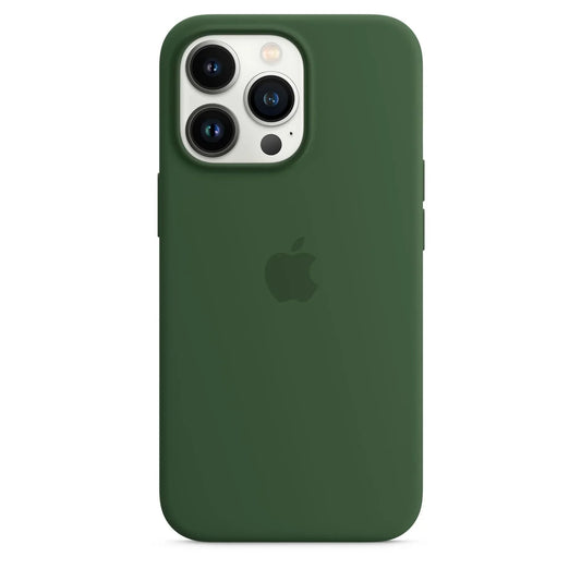 iPhone 14 Pro Max Original Liquid Silicon Case with Logo - Green
