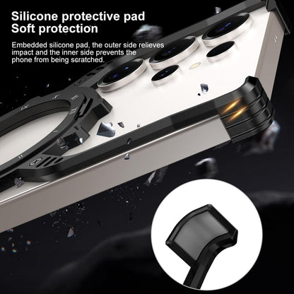 Samsung Galaxy S26 Ultra Metal Case, Frameless, X-Shape Kickstand MagSafe Cover - Black