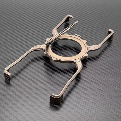 Samsung Galaxy S26 Ultra Metal Case, Frameless, X-Shape Kickstand MagSafe Cover - Desert Titanium