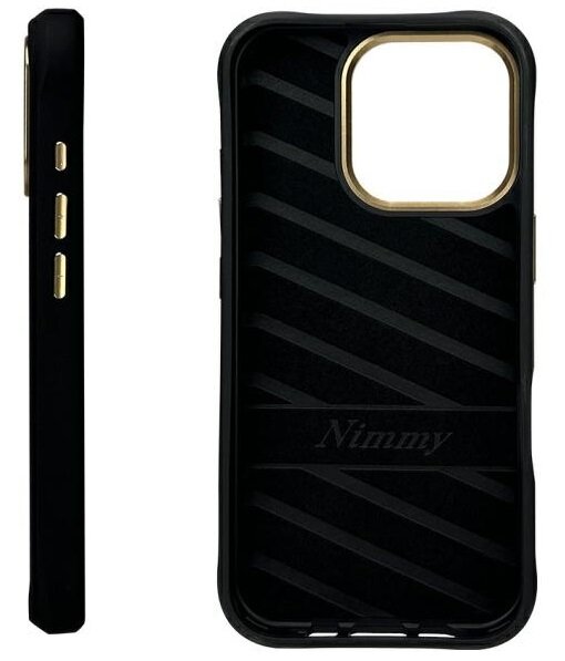 iPhone 16 Pro Max Nimmy 3D Embroidery Chain Swag Dog Case - Black