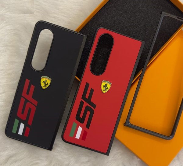 Samsung Galaxy Z Fold 4 Speed Edition Ferrari Leather Case- Red